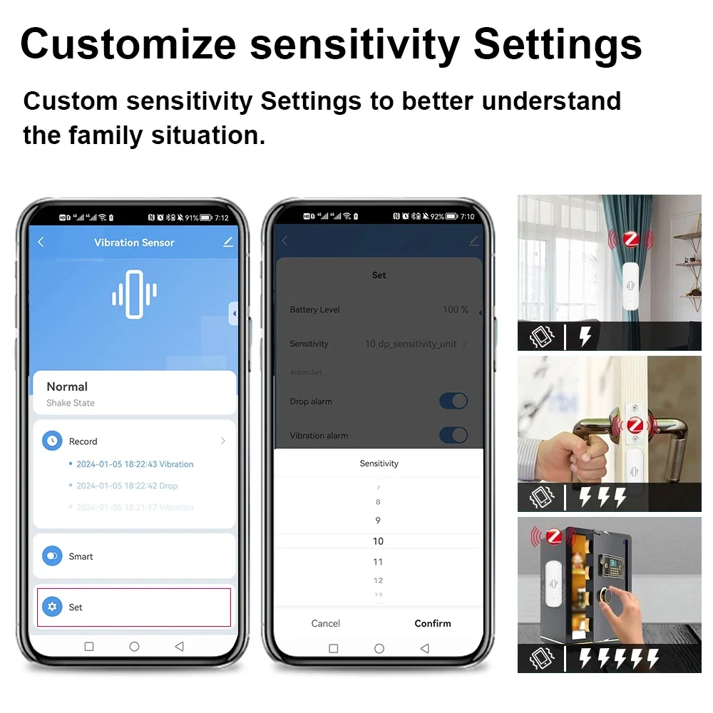 Smart ZigBee Vibration Sensor  - Home Security App 评论和价格