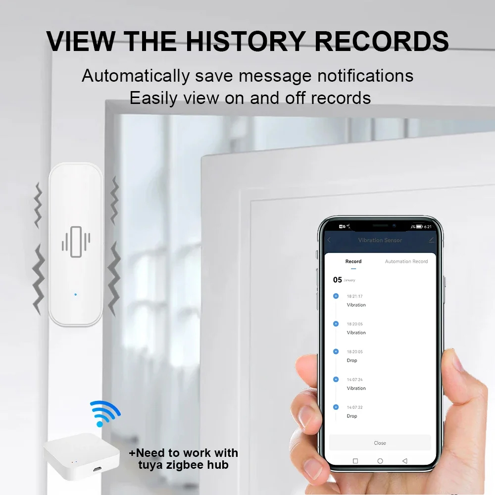 Smart ZigBee Vibration Sensor  - Home Security App 评论和价格