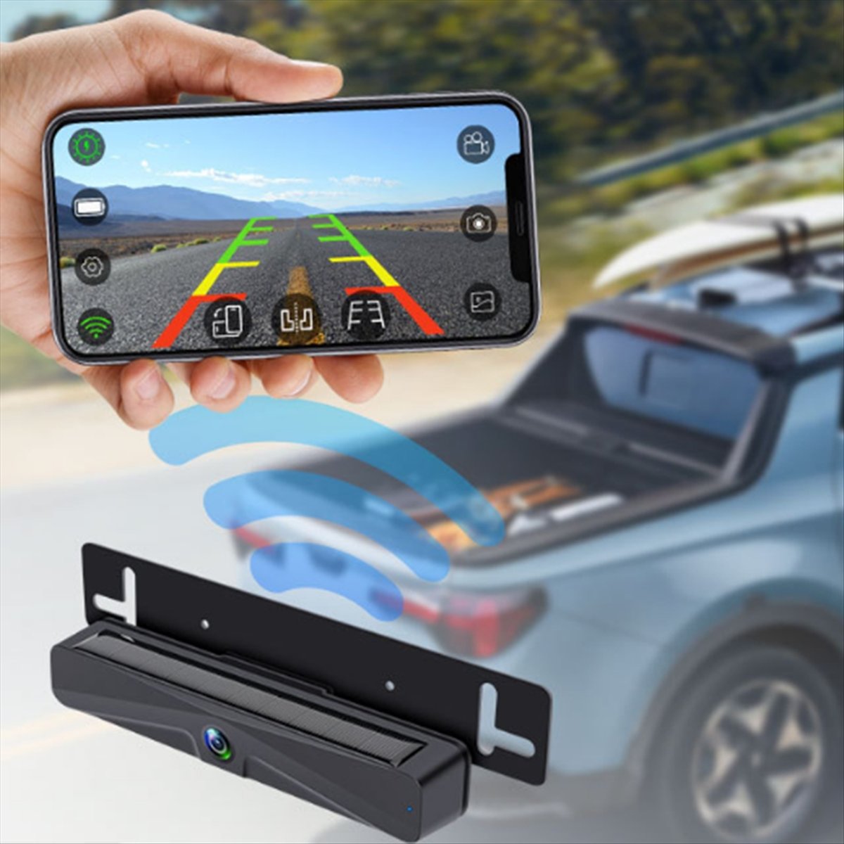 Fits for Car Rear License Came - Camera Solar Wireless 评论和价格