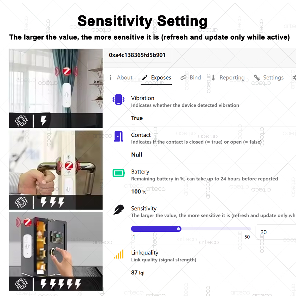 Smart ZigBee 3.0 Vibration Sen - Home Security App 评论和价格