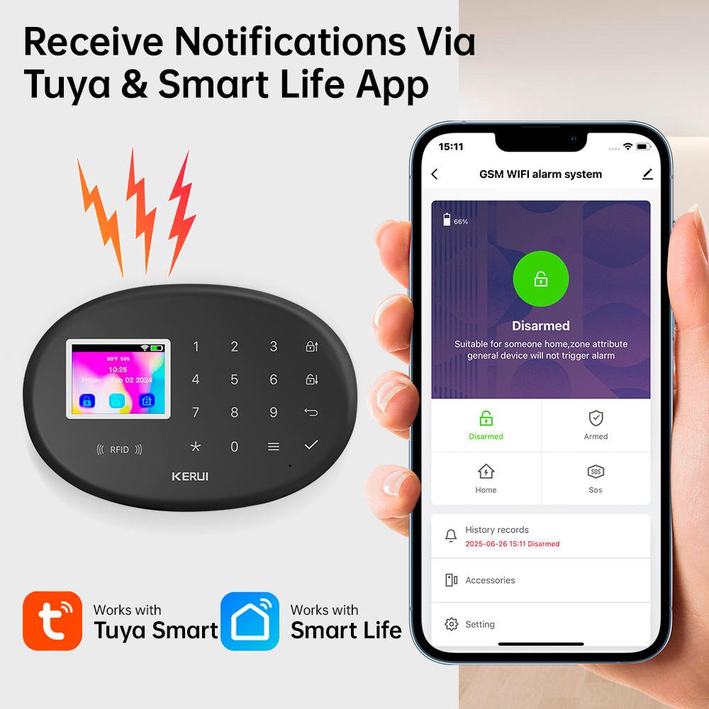 KERUI Alarm Security System W2 - Home Zone Security App 评论和价格