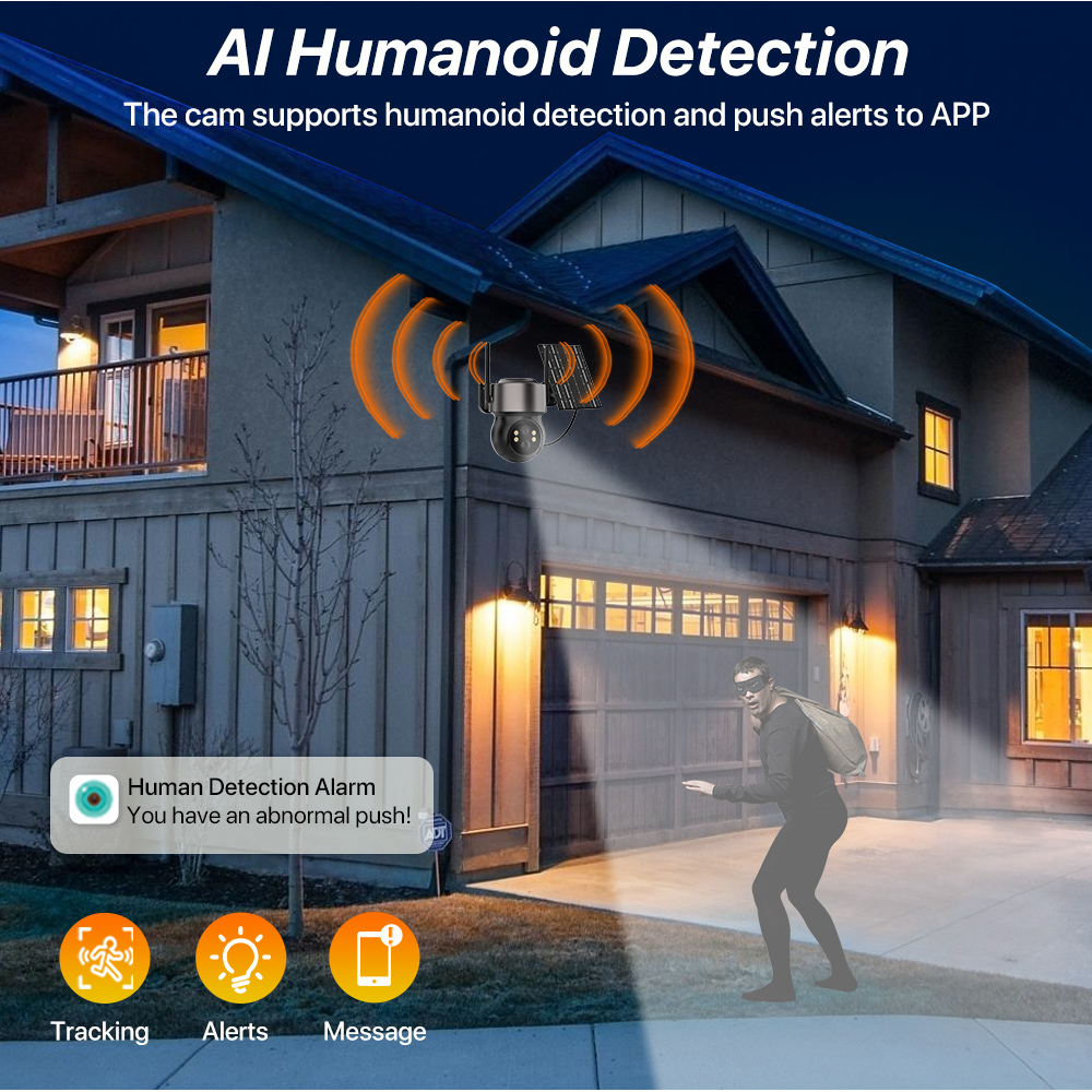 4MP 4G SIM Solar Battery Power - Home Security Cameras Wireless 评论和价格