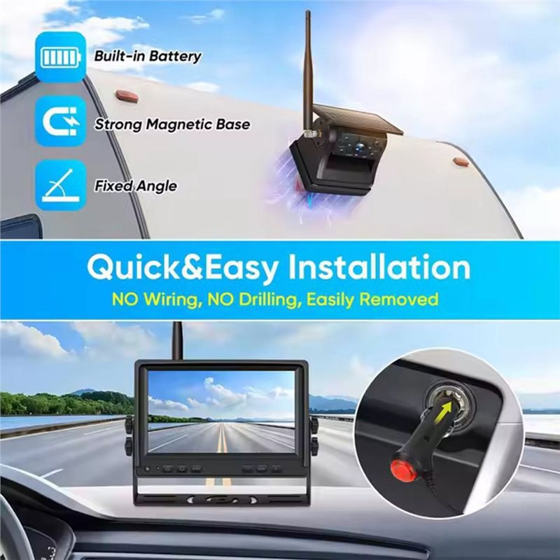 Wireless Solar Powered Reverse - Camera Solar Wireless 评论和价格