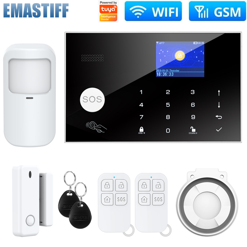 WIFI GSM Alarm System Wireless - Home Zone Security App 评论和价格