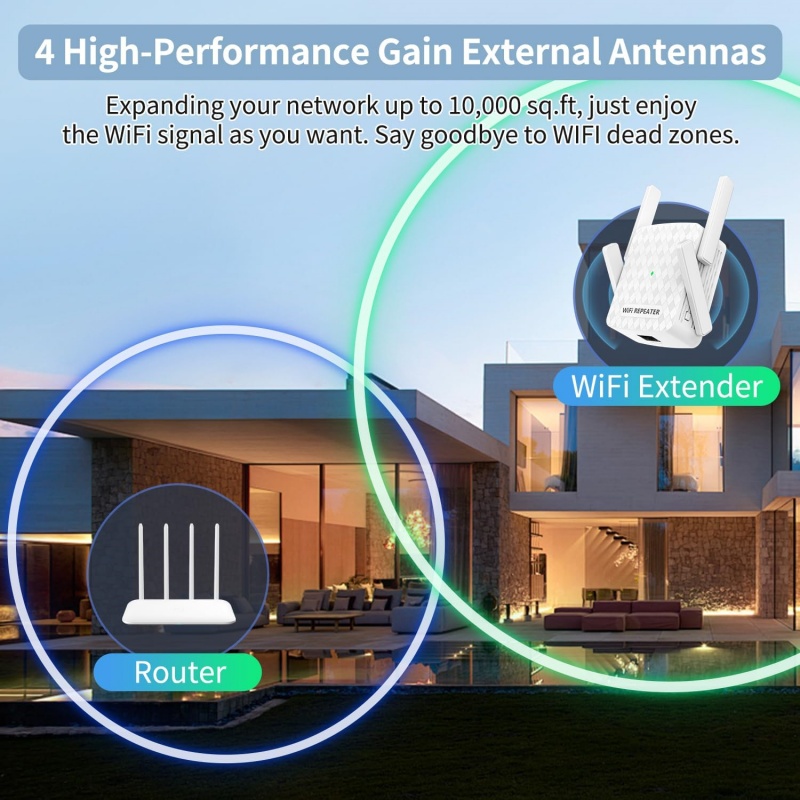 1200Mbps Wireless Wifi Extende - Home Security And Internet 评论和价格