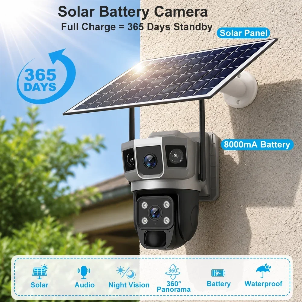 V380 4K 3 Screens 4G Camera So - Home Security Battery 评论和价格