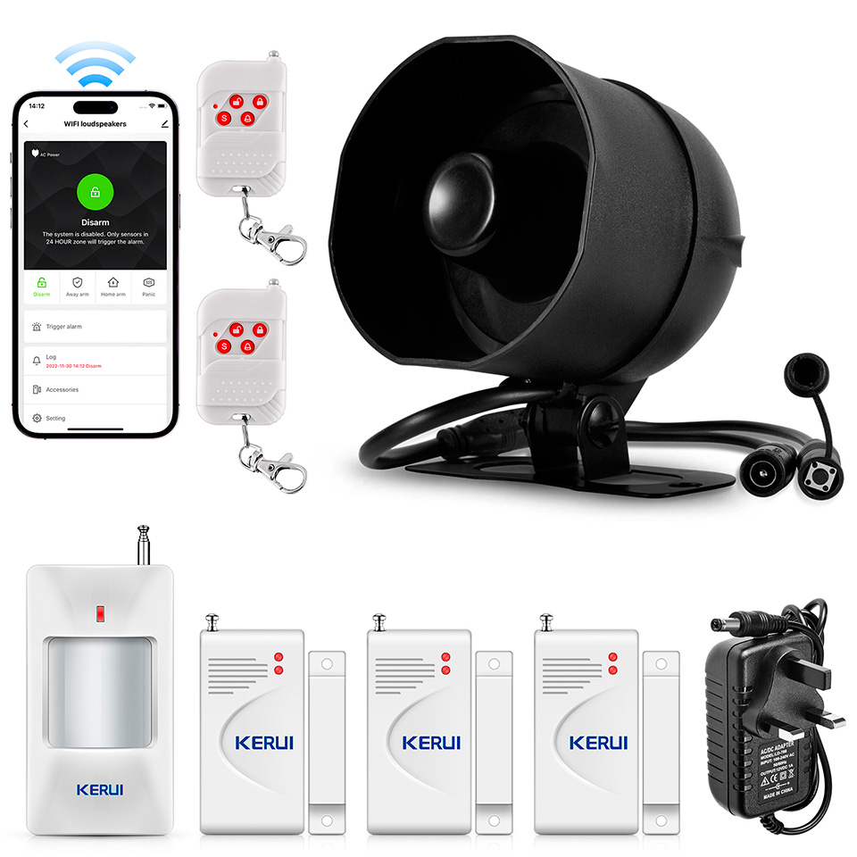 KERUI WIFI Alarm System Siren  - Home Zone Security App 评论和价格