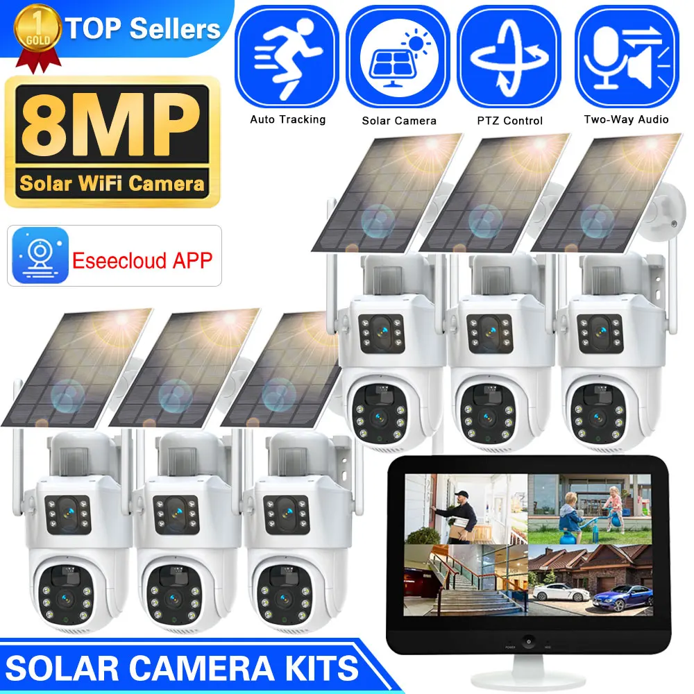 10CH Wireless NVR 4k 8mp Dual  - Camera Solar Wireless 评论和价格