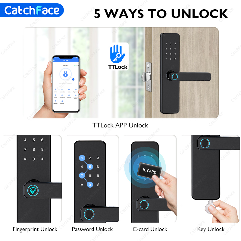TTLock Fingerprint Smart Door  - Home Security Battery 评论和价格