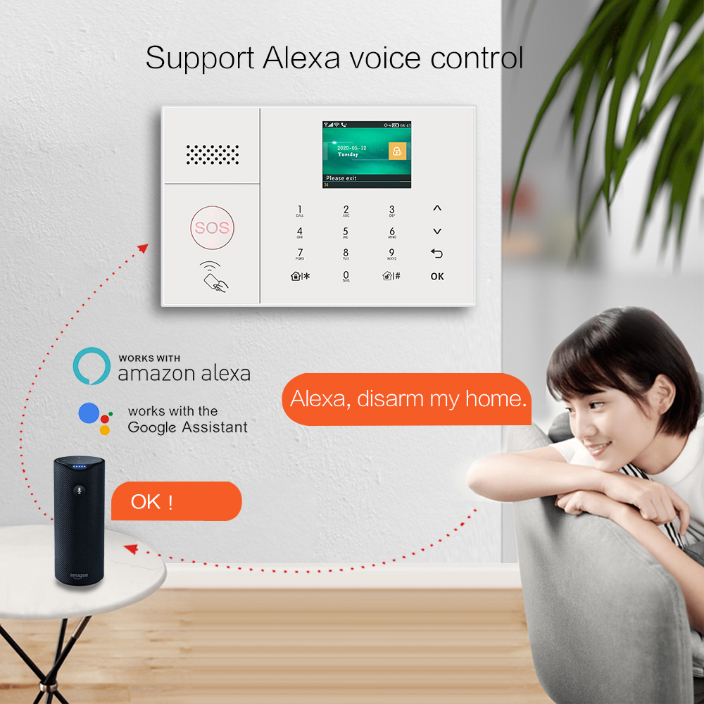 Best SalesTUYA Wireless Alarm  - Home Security Using Gsm 评论和价格