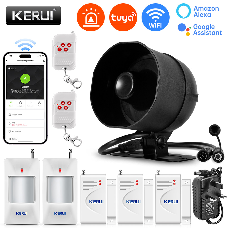 KERUI 120db Loud Sound Alarm S - Home Zone Security App 评论和价格