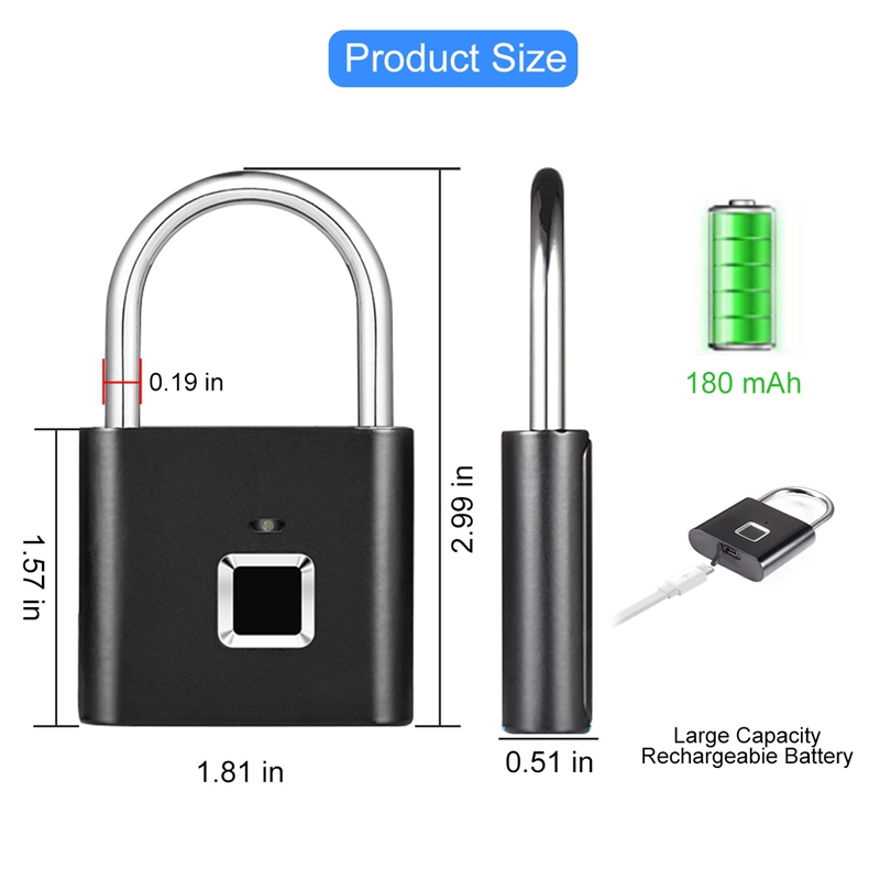 Biometric Door Lock Keyless Fi - Home Security Battery 评论和价格