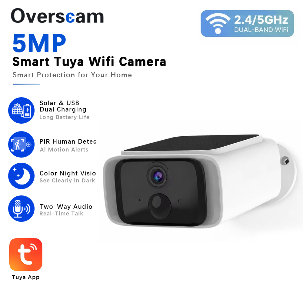 Tuya 5MP Solar Security Camera - Home Security Battery 评论和价格