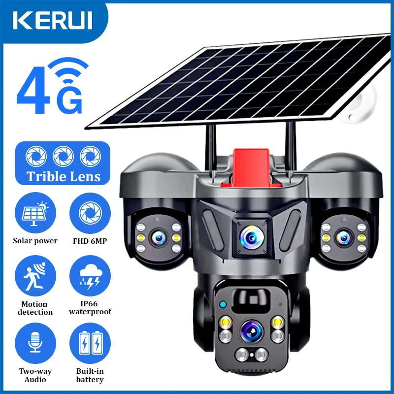 KERUI Outdoor PTZ 6MP 4G SIM W - Home Security Battery 评论和价格