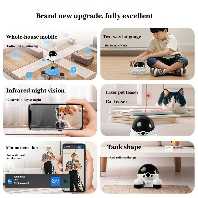 New Smart Pet Robot WiFi Home  - Home Security Robot 评论和价格
