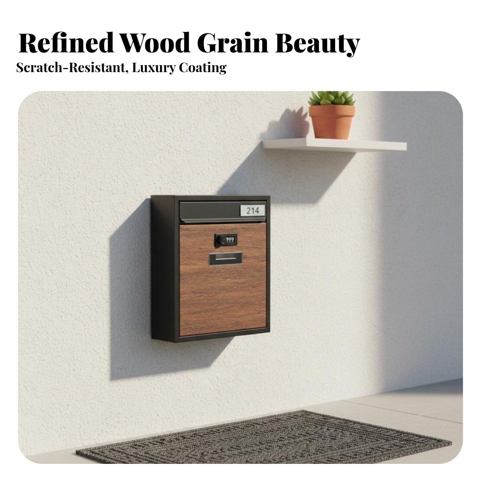 Modern Metal Mailbox with Comb - Home Security Letters 评论和价格